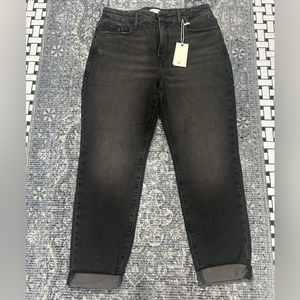Good American Black Boyfriend Jeans Relaxed Fit